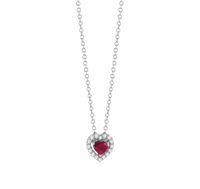 Collier Salvini Femme Bagliori in Or blanc Rubino 0.20 Ct 20108367 - 20108367